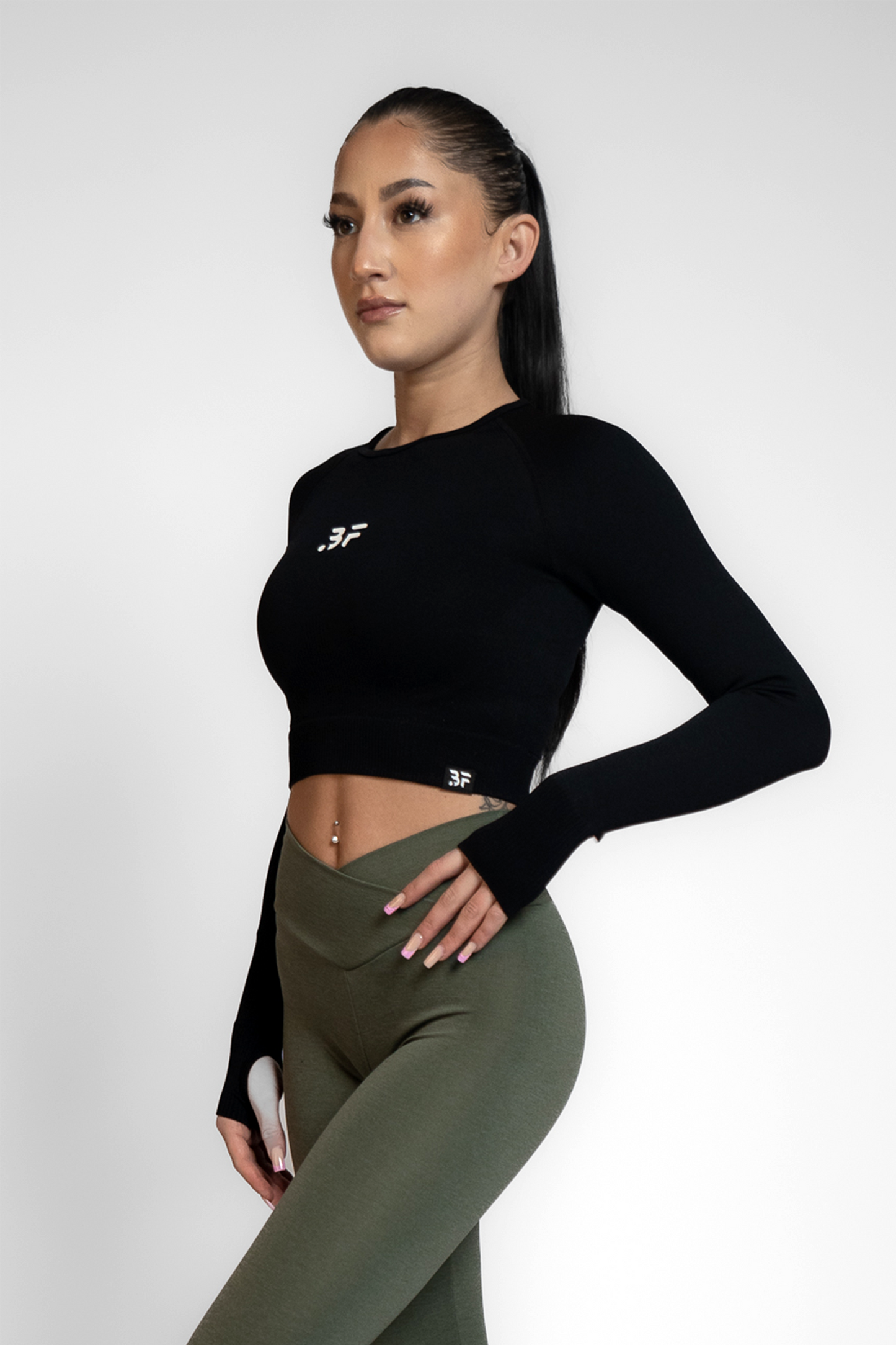 Black Crop longsleeve