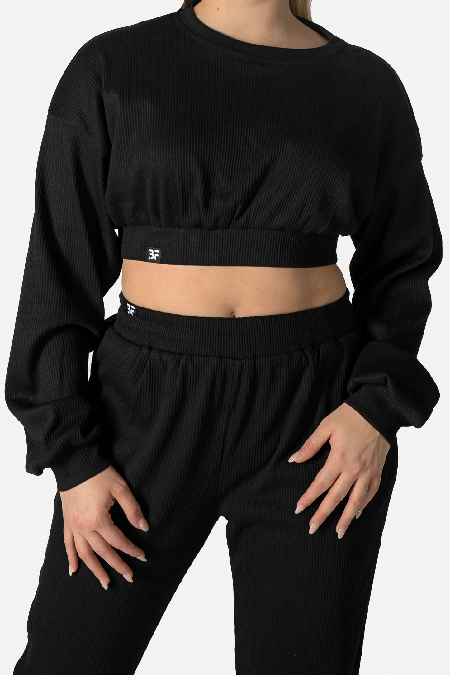 Black Classic Crop Sweater