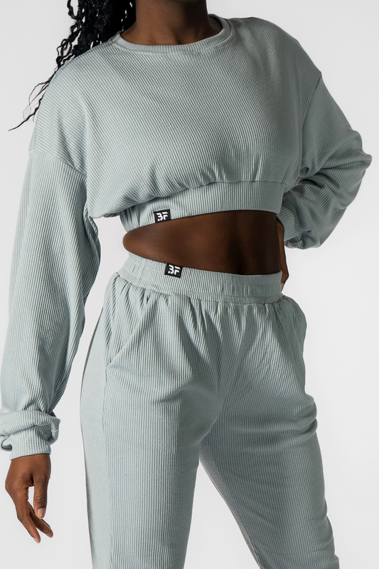 Sky Blue Crop Sweater