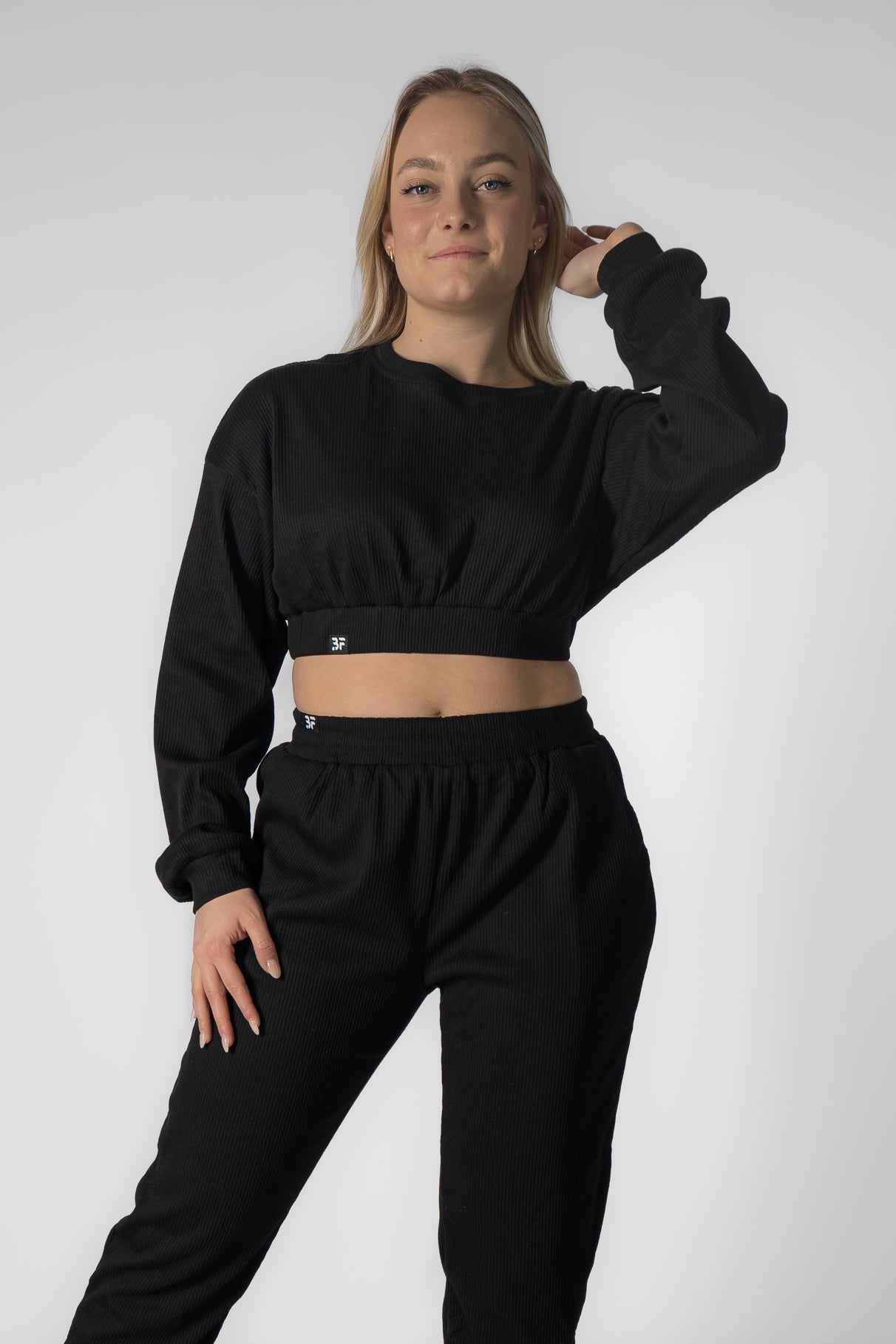 Black Classic Crop Sweater