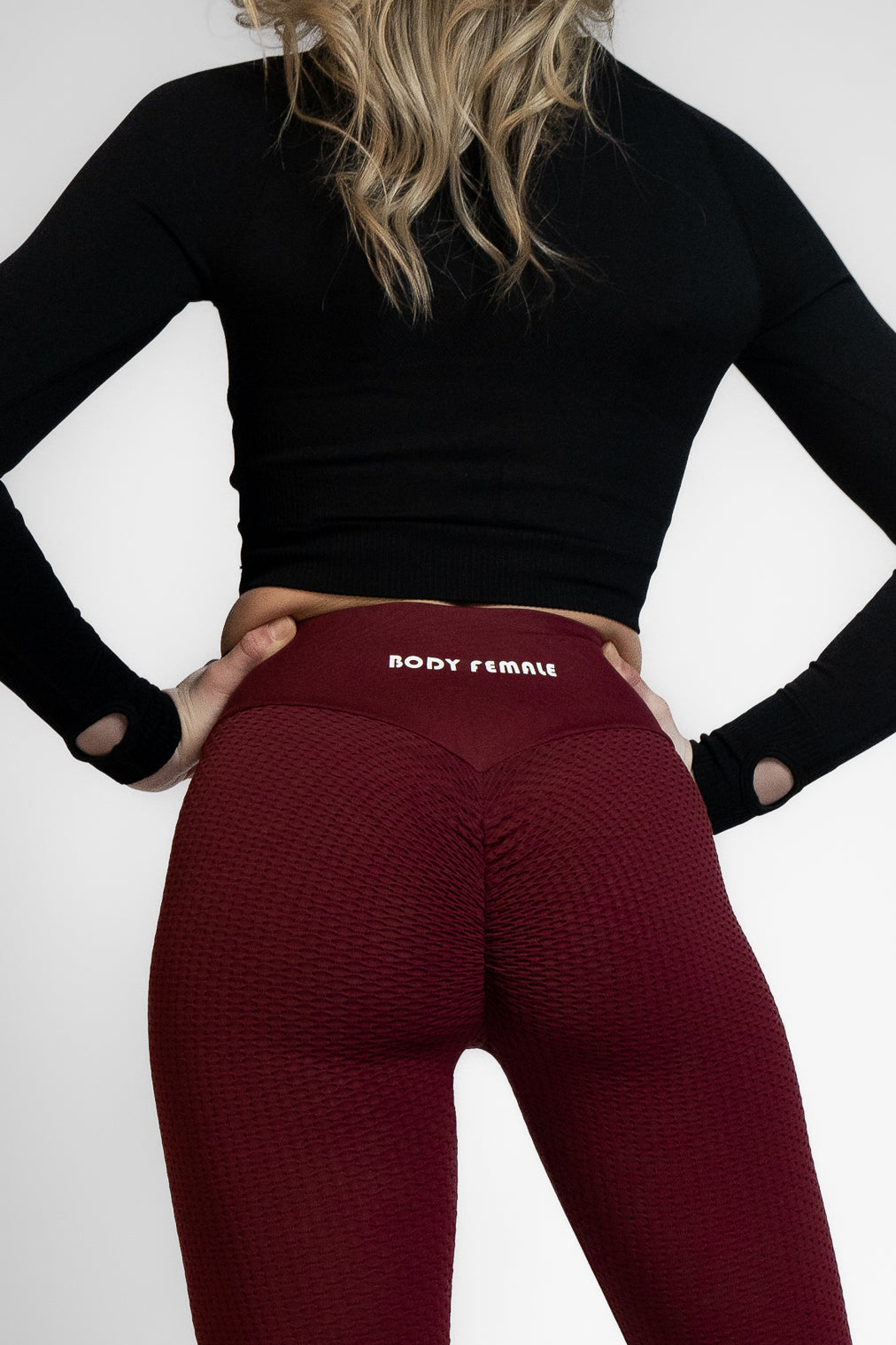 Vino red scrunch Leggings